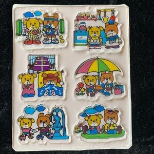 Bobby and Kate, Puffy Sticker Set, Japan, 80s